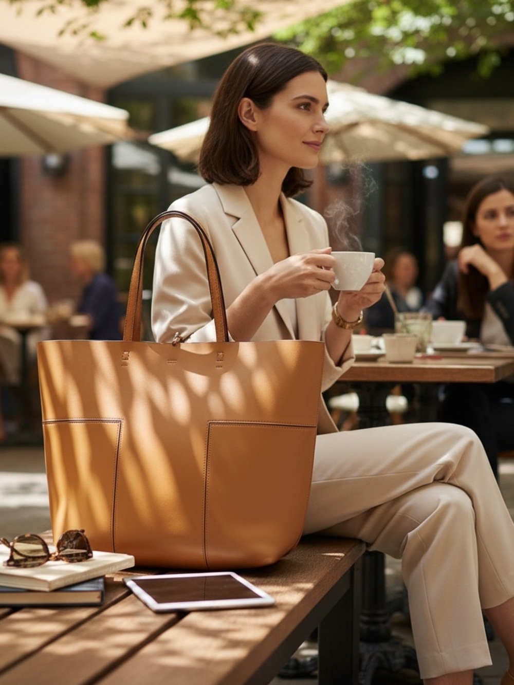Tory Burch Block-T North/South Tote / Crossbody